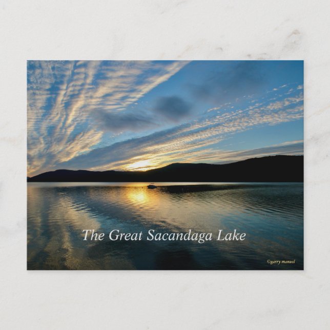 Carte postale du Grand lac Sacandaga (Devant)