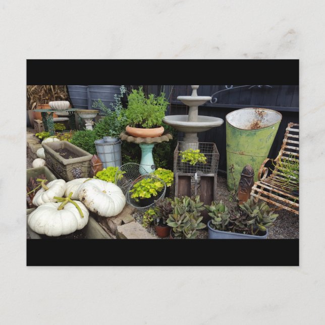 Carte postale du jardin automnal (Devant)