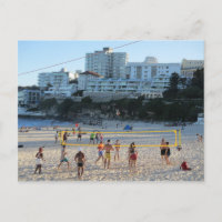 Carte postale du jeu de volley-ball de plage Bondi