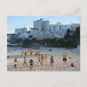 Carte postale du jeu de volley-ball de plage Bondi