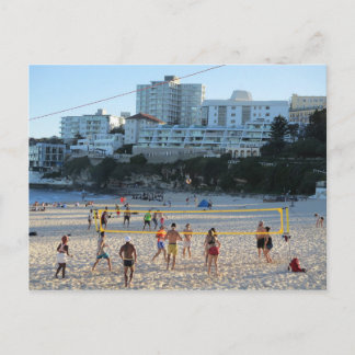 Carte postale du jeu de volley-ball de plage Bondi