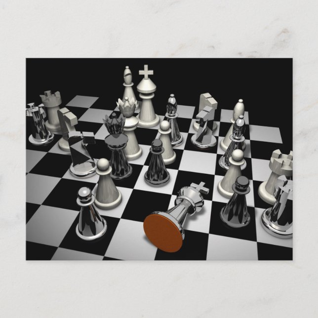 carte postale du jeu d'échecs (Devant)