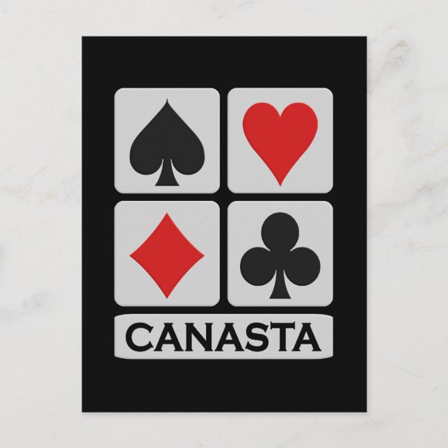 Carte postale du joueur de Canasta (Devant)