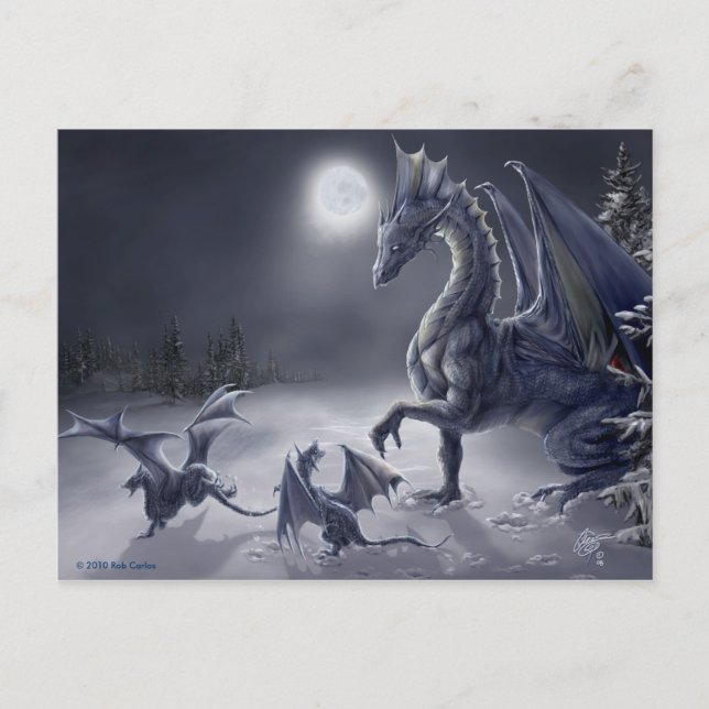 Carte postale du jour de neige (Devant)