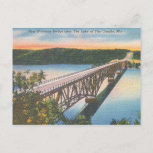 Carte postale du lac des Ozarks Vintage pont Niang