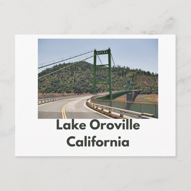 Carte postale du lac Oroville (Devant)