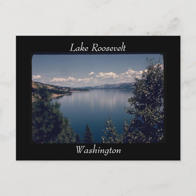 Carte postale du lac Roosevelt, Washington (Devant)