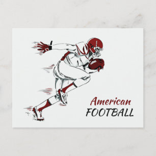 Carte postale du lecteur de football texte personn