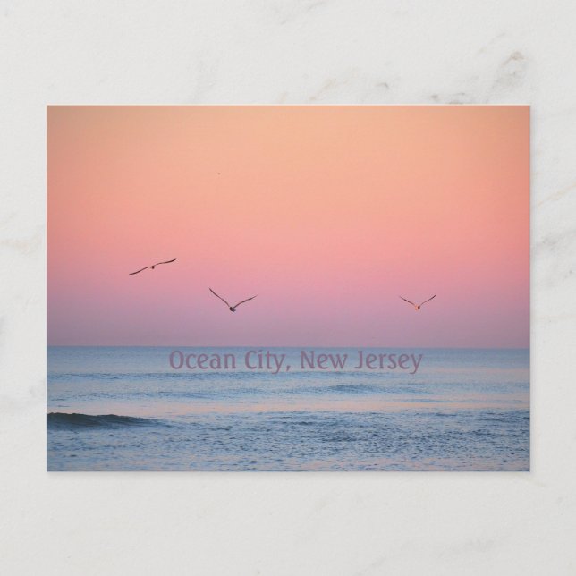 Carte postale du lever de soleil pastel d'Ocean Ci (Devant)