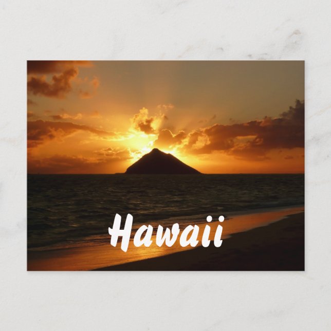Carte postale du lever du soleil d'Hawaii (Devant)