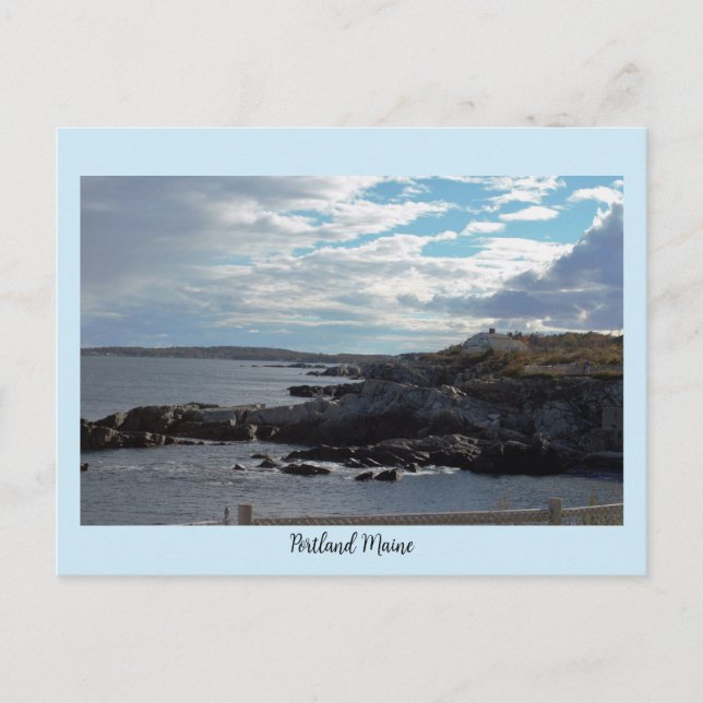 Carte postale du littoral du Maine Portland (Devant)