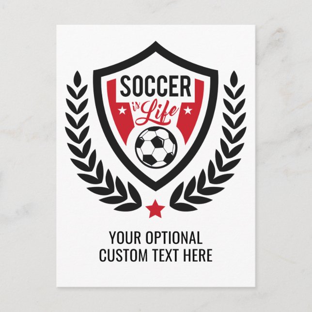 Carte postale du logo de football de couleur et te (Devant)