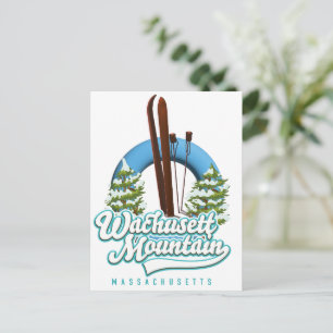 Carte postale du logo de ski d'Otis Ridge Massachu
