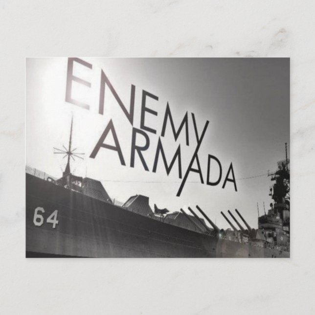 Carte postale du logo du navire Enemy Armada (Devant)