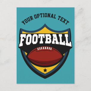 Carte postale du logo Football et du texte personn