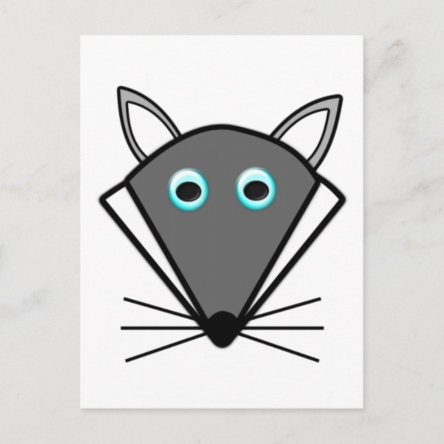 Carte postale du loup d'Halloween (Devant)