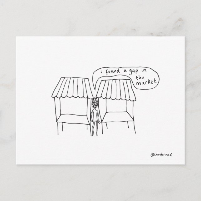 carte postale du marché (Devant)