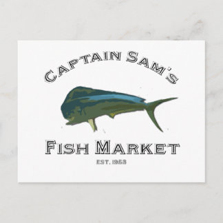 Carte postale du marché aux poissons du capitaine