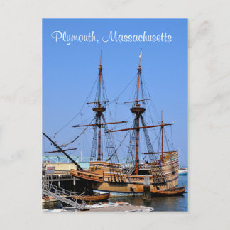 Carte postale du Mayflower Ship du Massachusetts d
