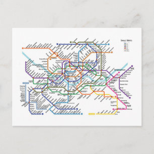Carte postale du métro de Séoul