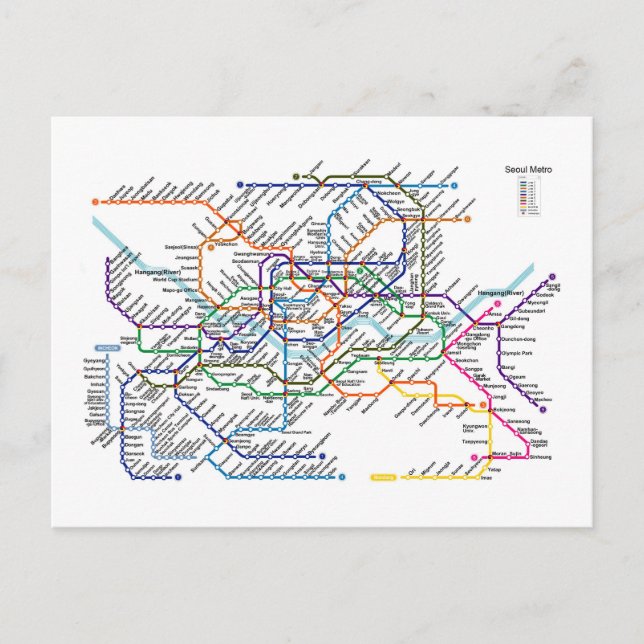 Carte postale du métro de Séoul (Devant)