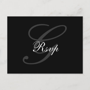 Carte postale du monogramme G RSVP de mariage