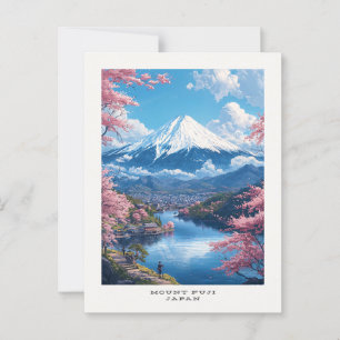 Carte postale du Mont Fuji Japon