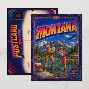 Carte postale du Montana des années 80 Rétro