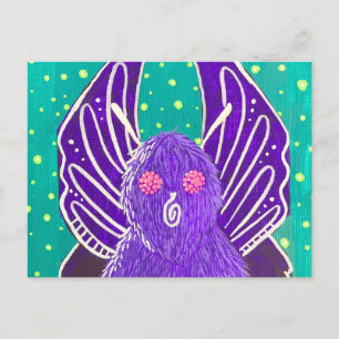 Carte postale du Mothman violet