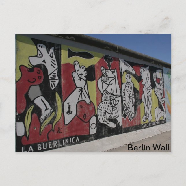 Carte postale du mur de Berlin (Devant)