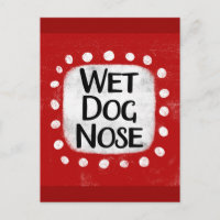 Carte postale du nez de chien humide