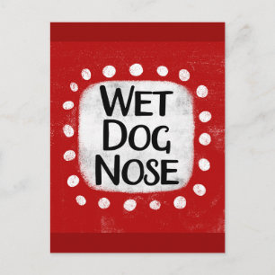 Carte postale du nez de chien humide
