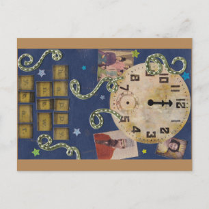 Carte postale du Nouvel An vintage