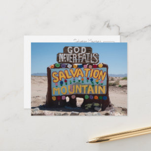 Carte postale du panneau de bienvenue de Salvation