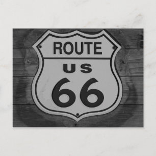 Carte postale du panneau de la route 66 américaine