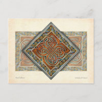 Carte postale du panneau d'entrelacs celtique