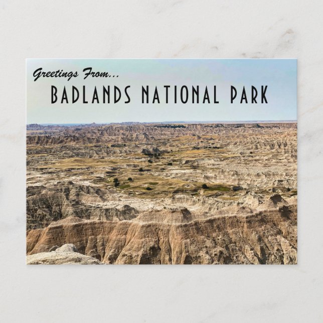Carte postale du parc national Badlands (Devant)