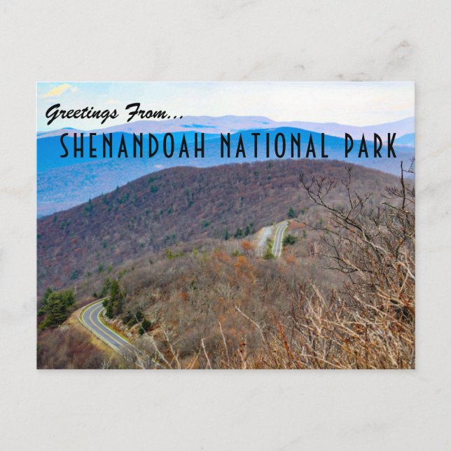 Carte postale du parc national de Shenandoah (Devant)