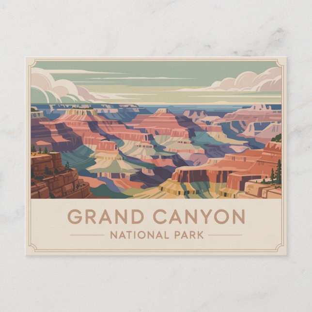 Carte postale du parc national du Grand Canyon Vin (Devant)