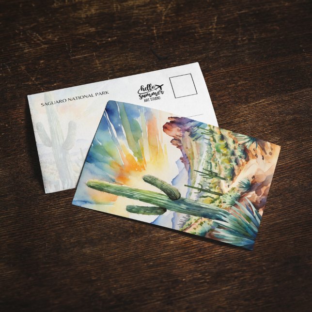 Carte postale du parc national du Saguaro (Créateur téléchargé)