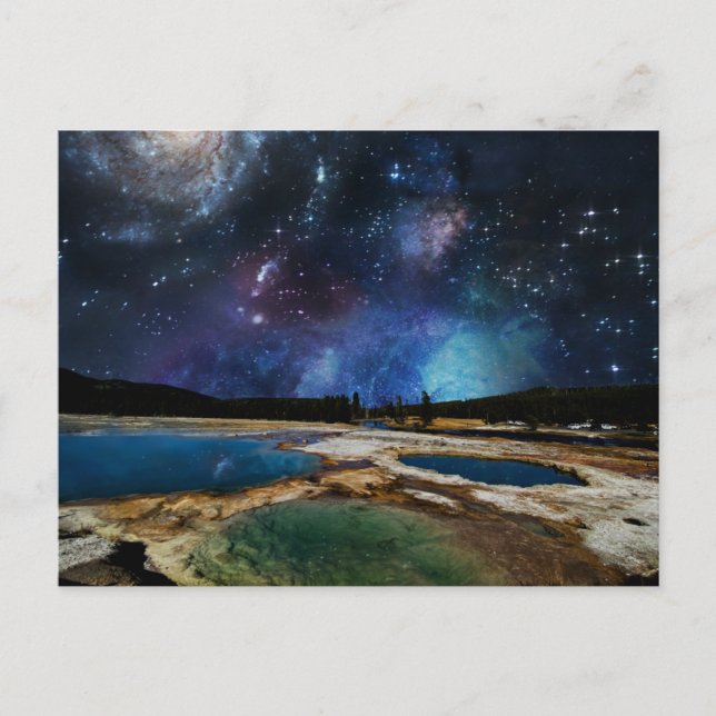 Carte postale du parc national Starry Sky Yellowst (Devant)