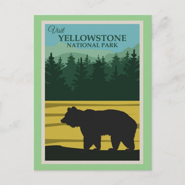 Carte postale du parc national Yellowstone (Devant)