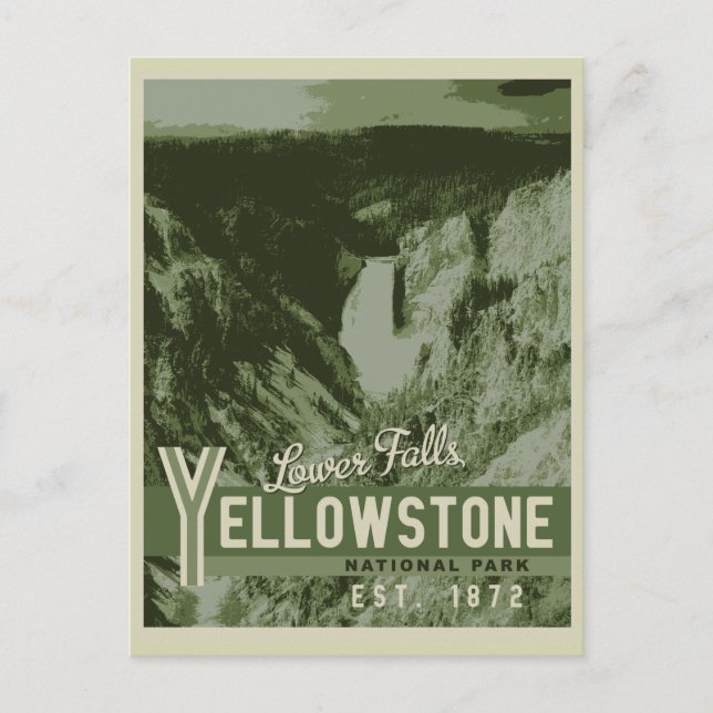 Carte postale du parc national Yellowstone Lower F (Devant)