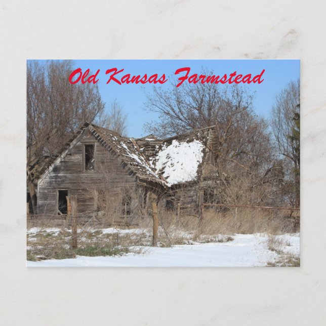 Carte postale du pays Kansas Farmstead (Devant)
