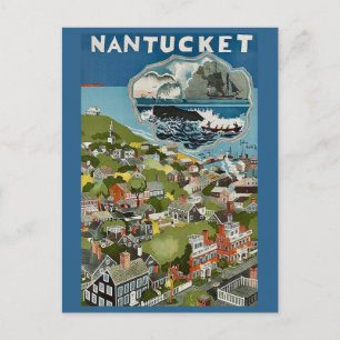 Carte postale du paysage de l'île de Nantucket