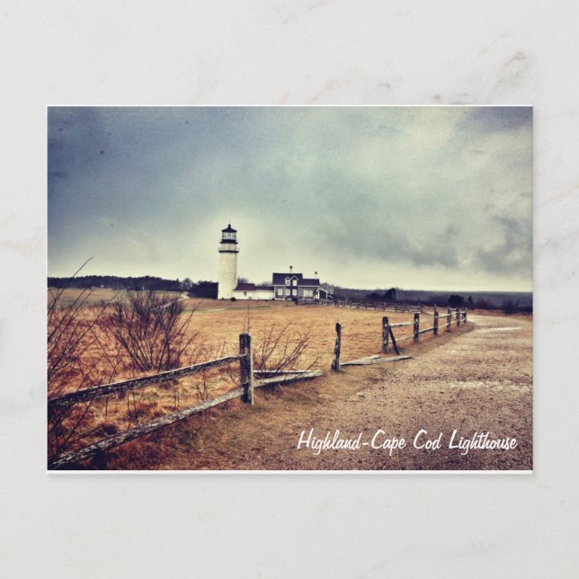 Carte postale du phare de Cape Cod (Highland) (Devant)