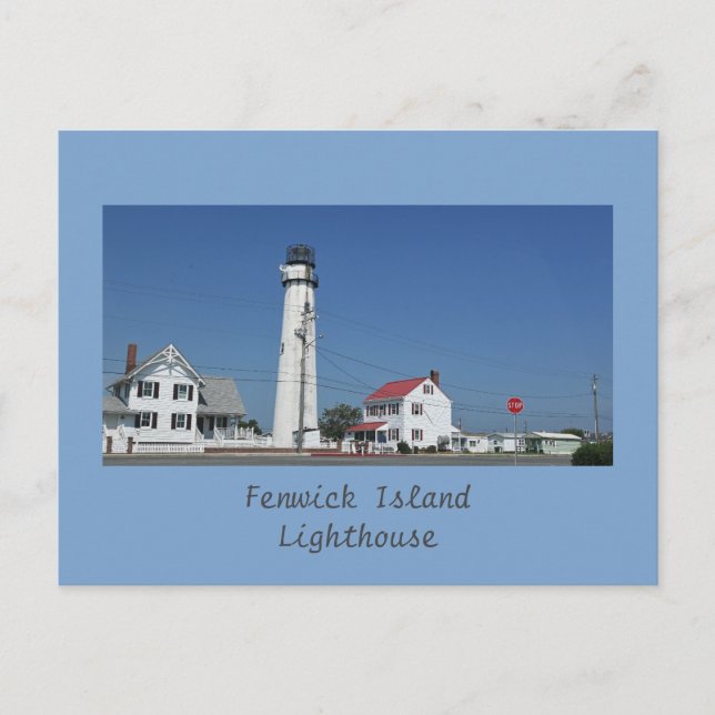 Carte postale du phare de Fenwick Island (Devant)