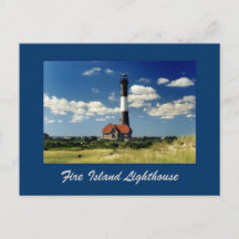 Carte postale du phare de Fire Island