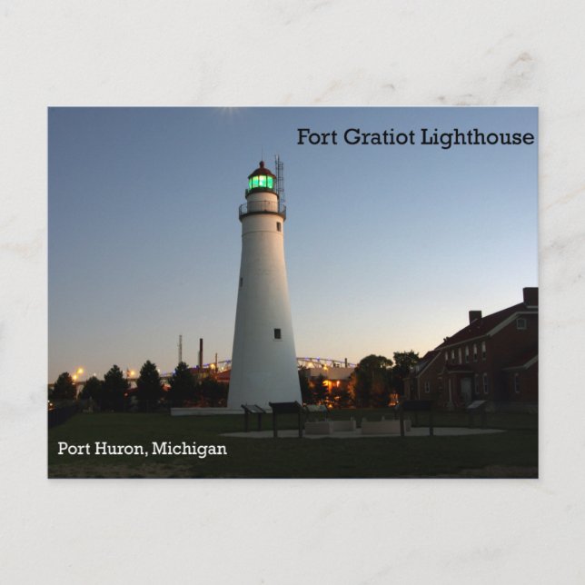 Carte postale du phare de Fort Gratiot (Devant)