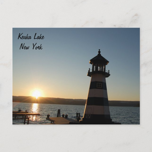 Carte postale du phare de Keuka Lake (Devant)